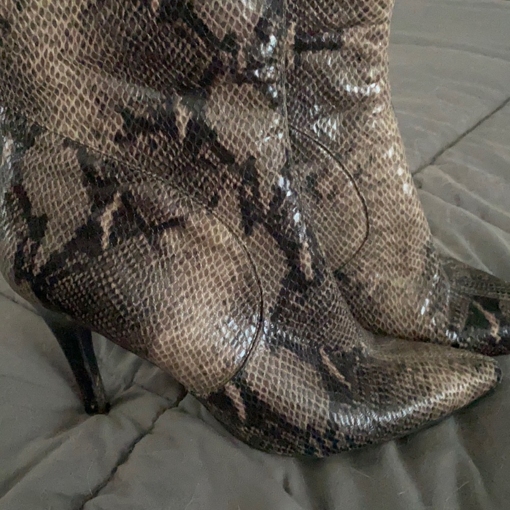 Ankle boot heels - snake print